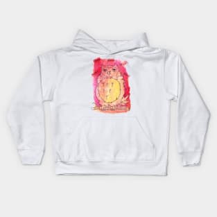 Watercolor Owl Hoot Hoot Hoot Kids Hoodie